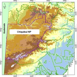 Map of Chiquibul National Park