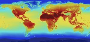 Temperature map of the Earth