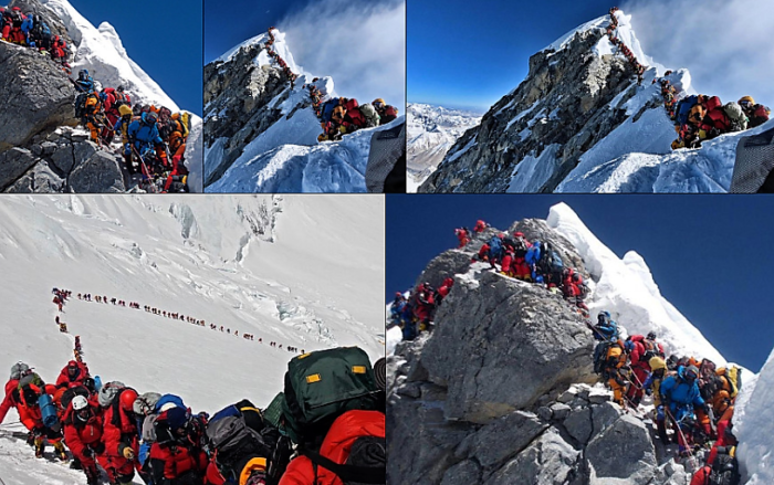 Everest summit crowded by commercial expeditions