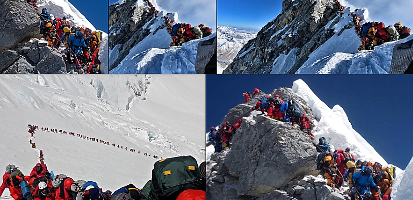 Everest summit crowded by commercial expeditions