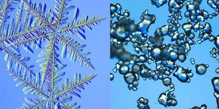 Snow crystals formation