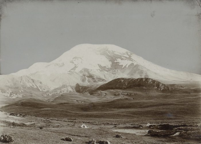 Chimborazo Peak and its glacier, 1903.